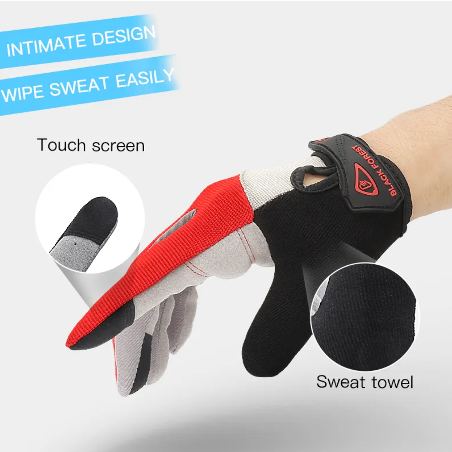 Ergonomic design Shock-Absorbing Touch Screen Cycle Gloves 4