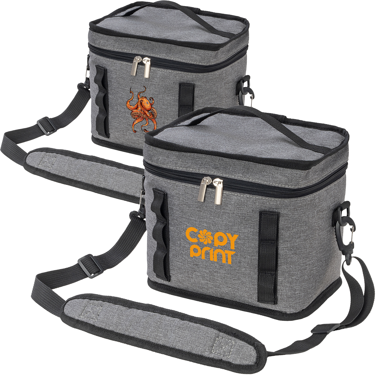 Heather Lite Insulated Lunch Bag w/ Top Handle & Crossbody Strap 4