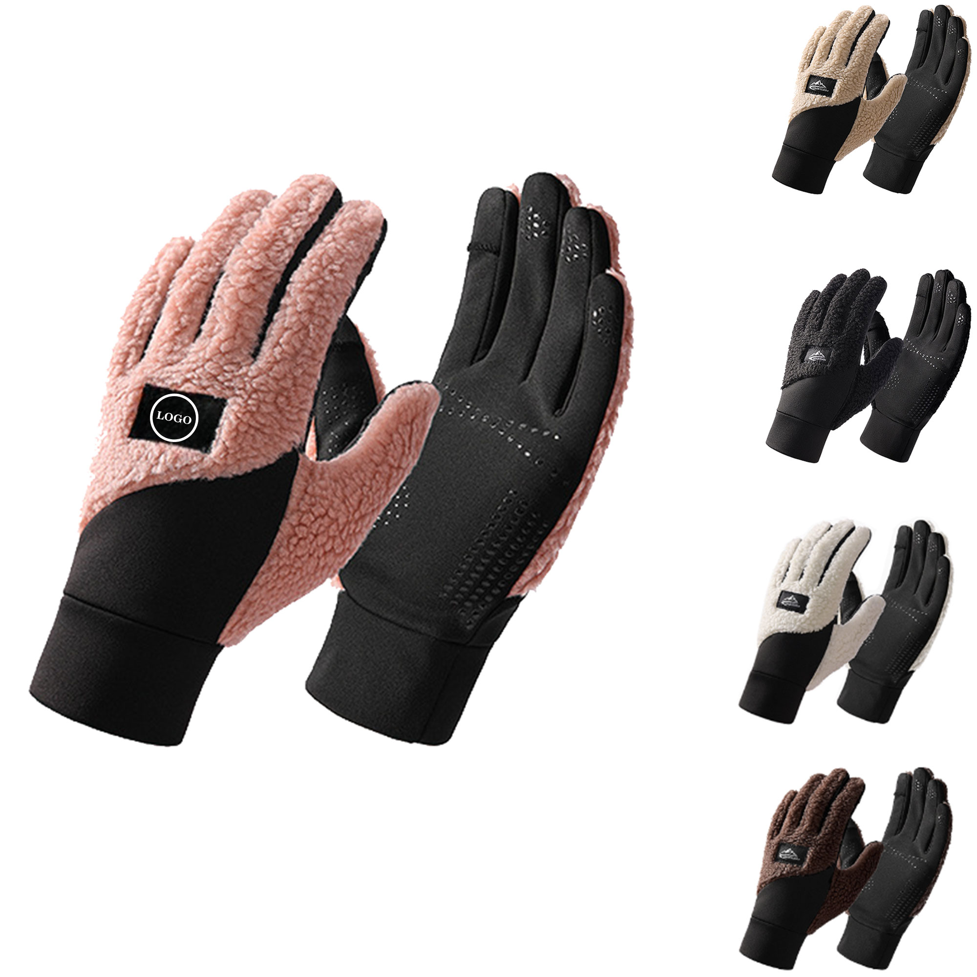 Warm Fleece Touchscreen Gloves with Anti-Slip Design 2