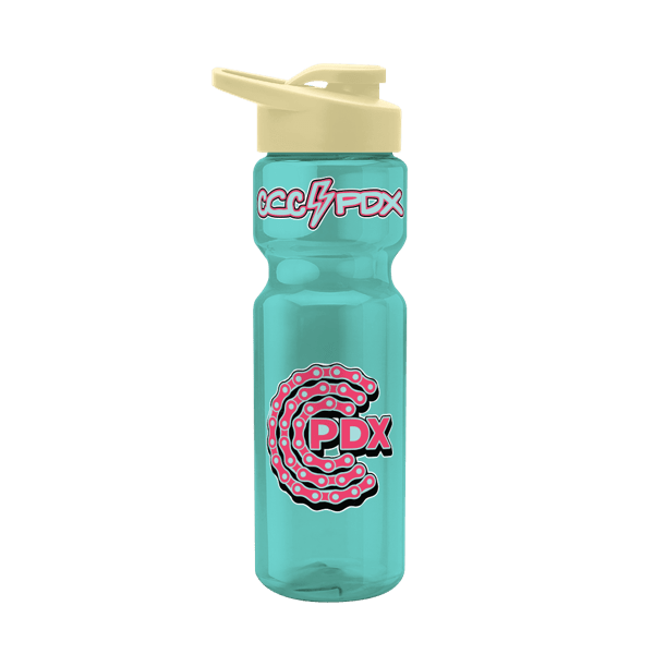 Blazer 28oz Transparent Bike Bottle w/Drink-thru Lid 2486