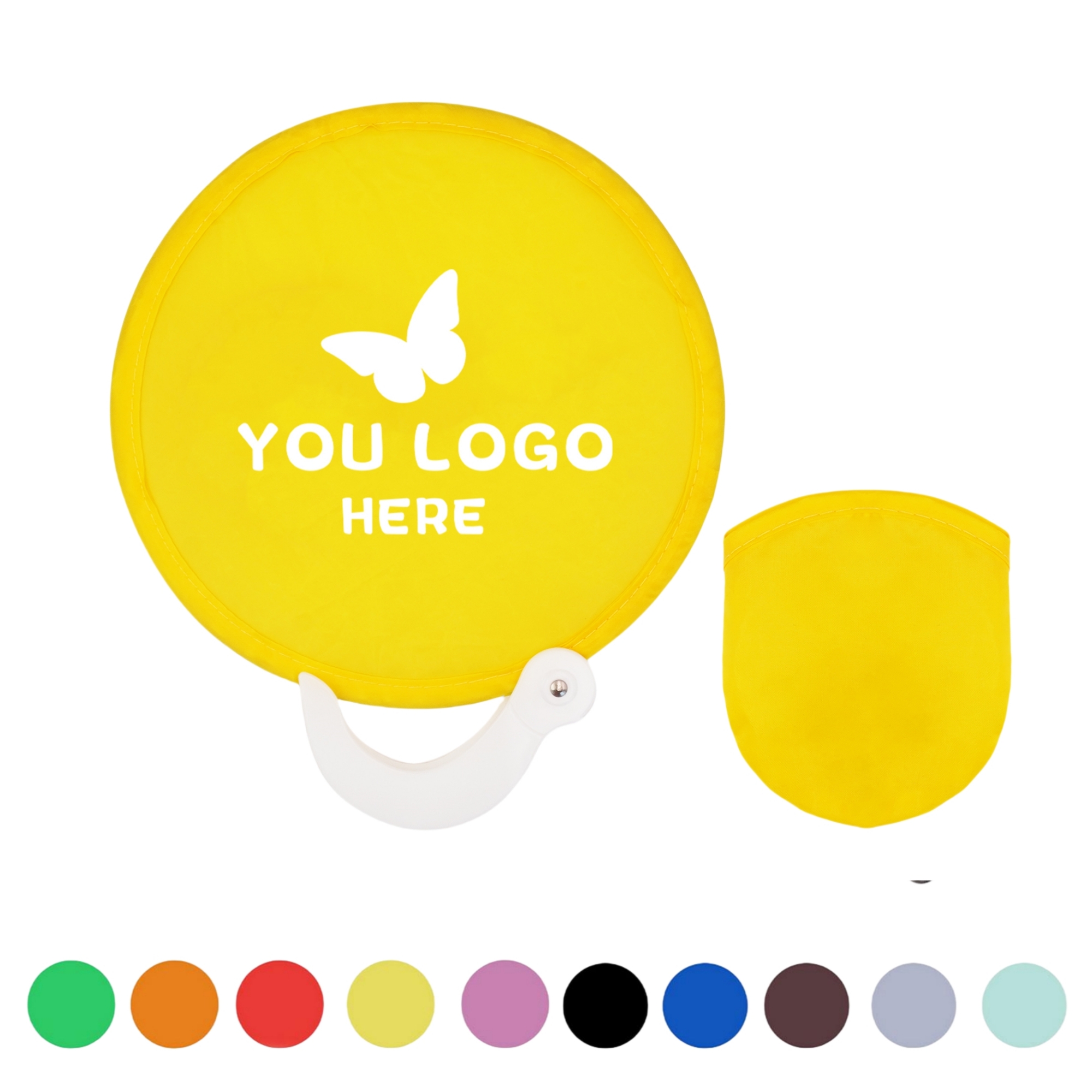 Foldable Round Nylon Fan w/Bag 2