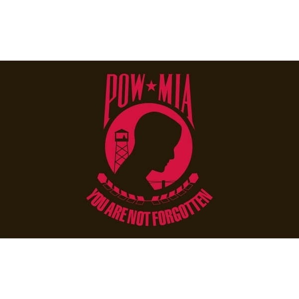 POW MIA Flag ePoly  Red-Black 2