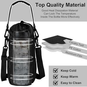 40oz Sublimation Water Tumbler Pouch With Zipper Water Bottle Carrier With Shoulder Strap 2
