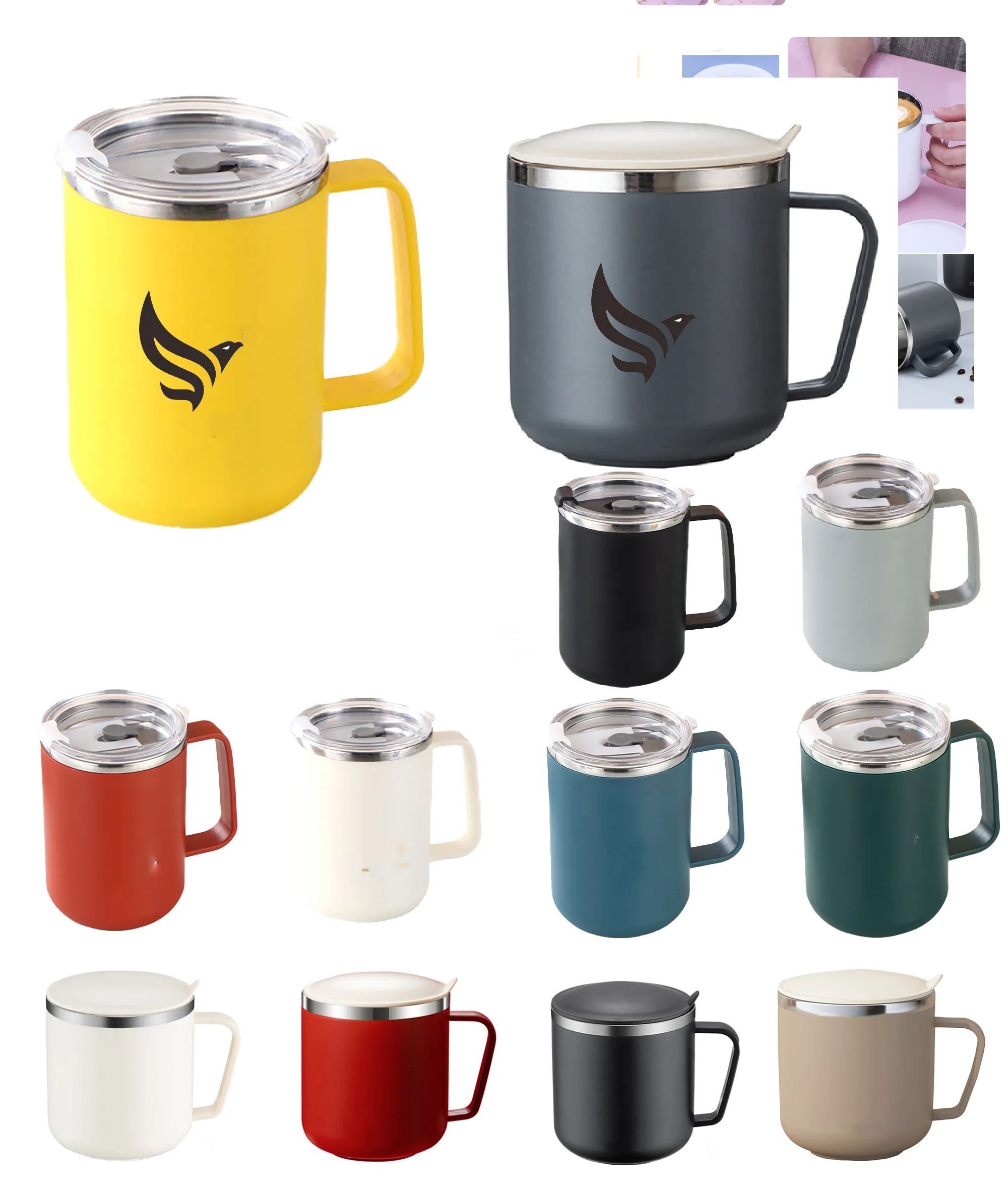 17OZ Double Layer Insulated Stainless Steel Coffee Cup 1