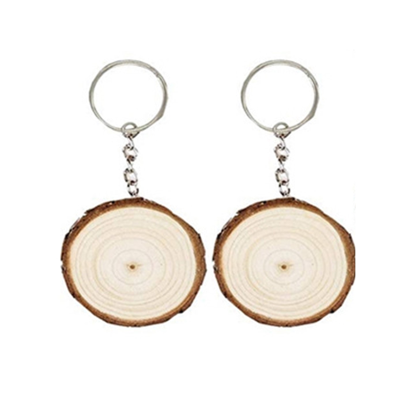 Wood Slice Keychain 3