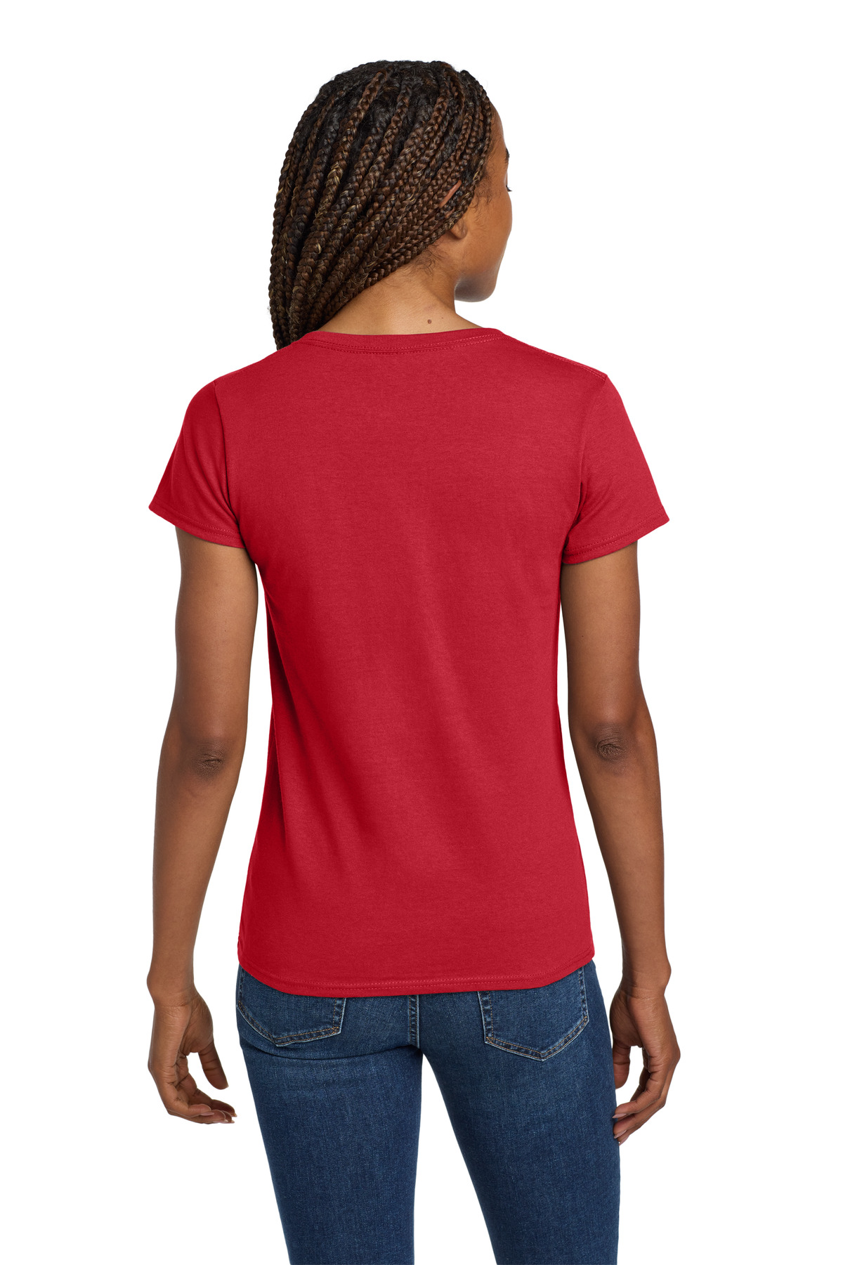 Gildan Women's Heavy Cotton 100% Cotton V-Neck T-Shirt. 5V00L 17