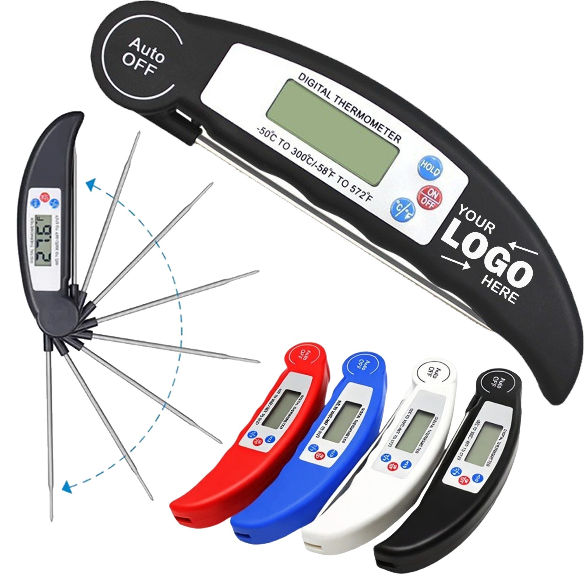 Foldable Steak Grilling Digital Temperature Probes 2