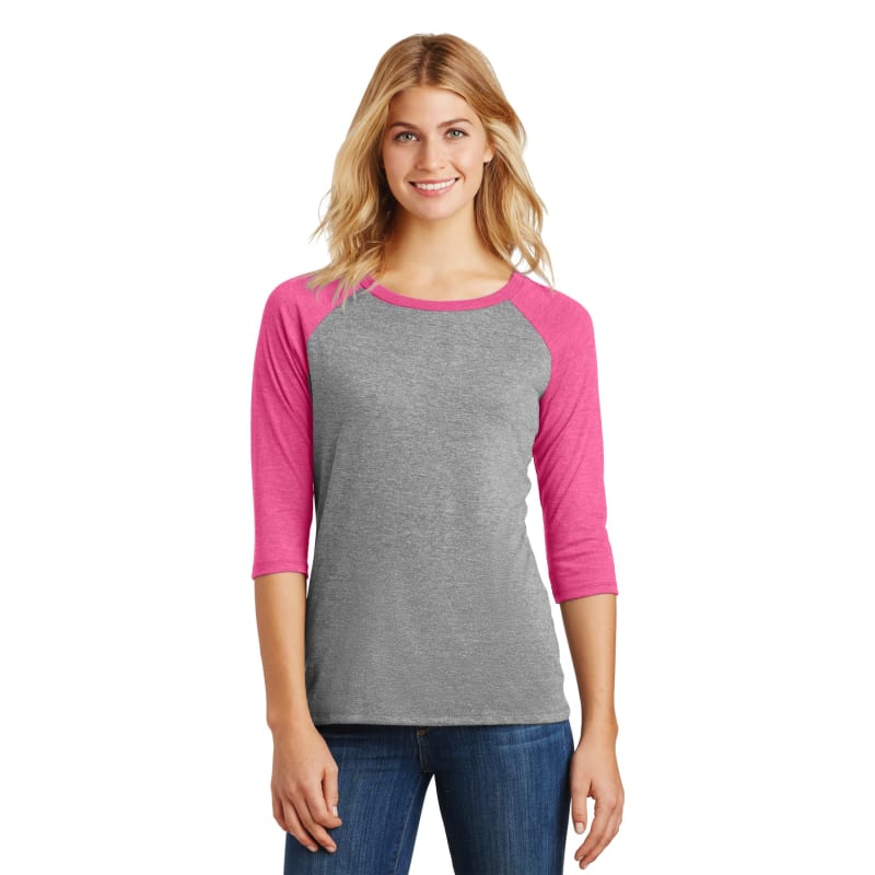 District Women's Perfect Tri 3/4-Sleeve Raglan. 7