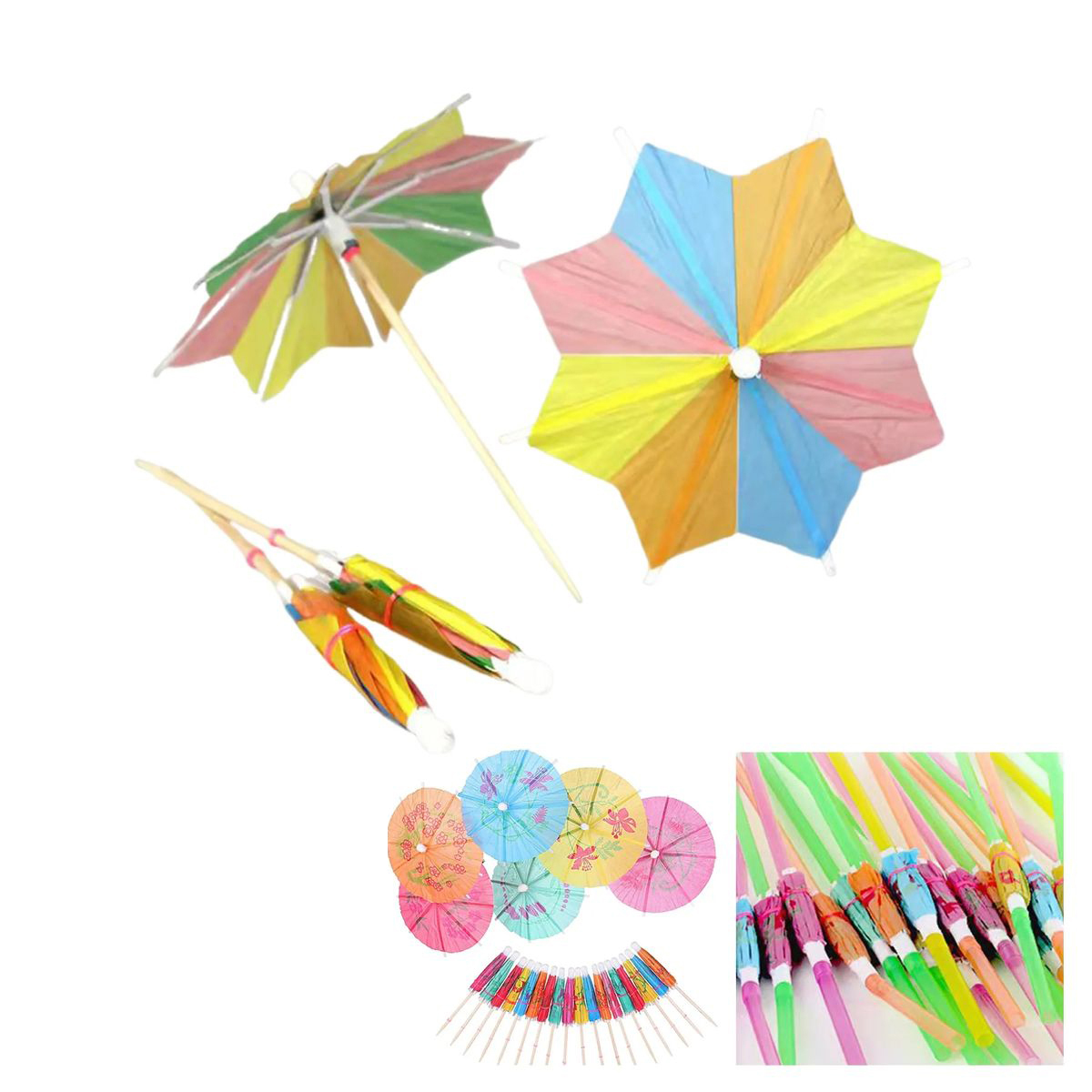 Paper Cocktail Umbrella Picks for Party Drinks 1