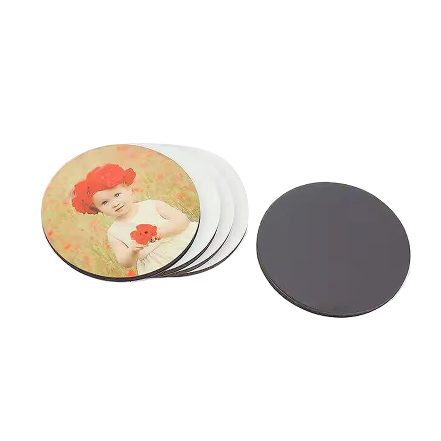 Round Shaped Sublimation MDF Fridge Magnet 6