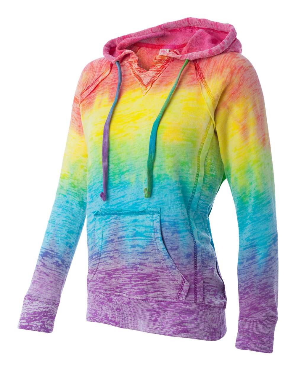 Women's Courtney Burnout V-Notch Hooded Sweatshirt - W1162 6