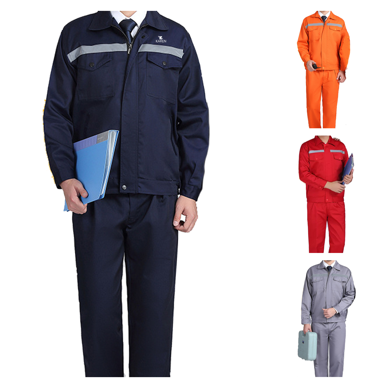 Men Women Flame Resistant Long Sleeve Workmen Uniform 1