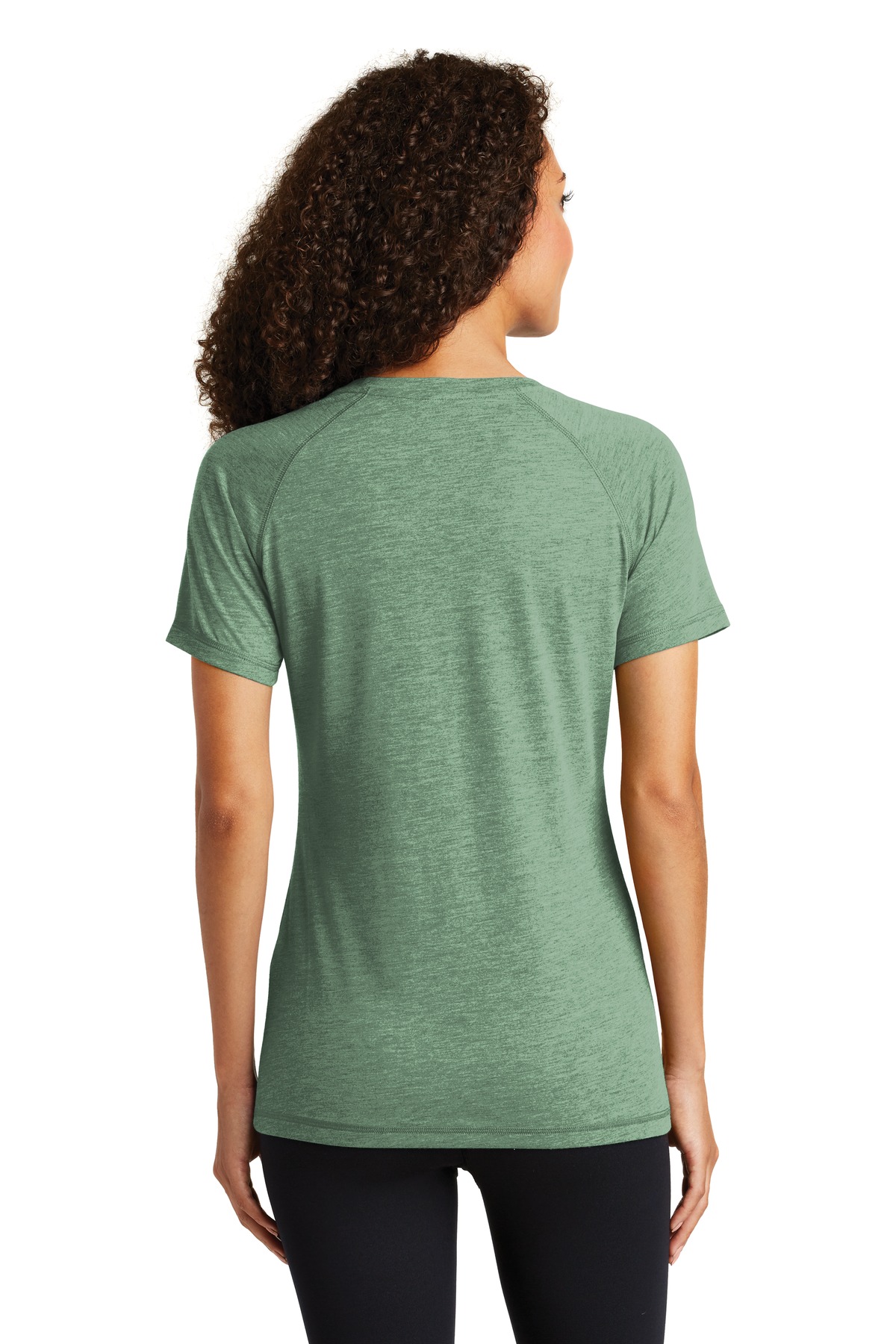 Sport-Tek Women's PosiCharge Tri-Blend Wicking Scoop Neck Raglan Tee. LST400 17
