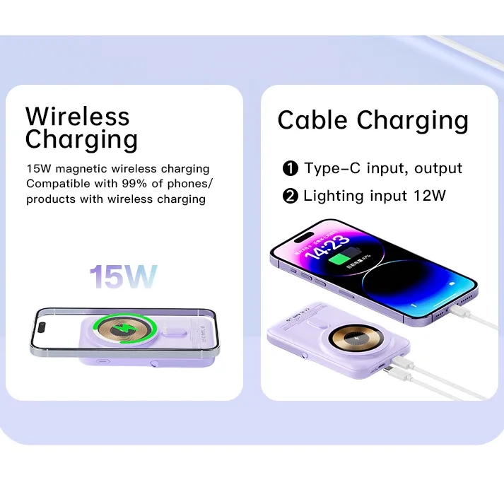 Wireless Portable Charger 10000mAh Magnetic Power Bank PD20W 4
