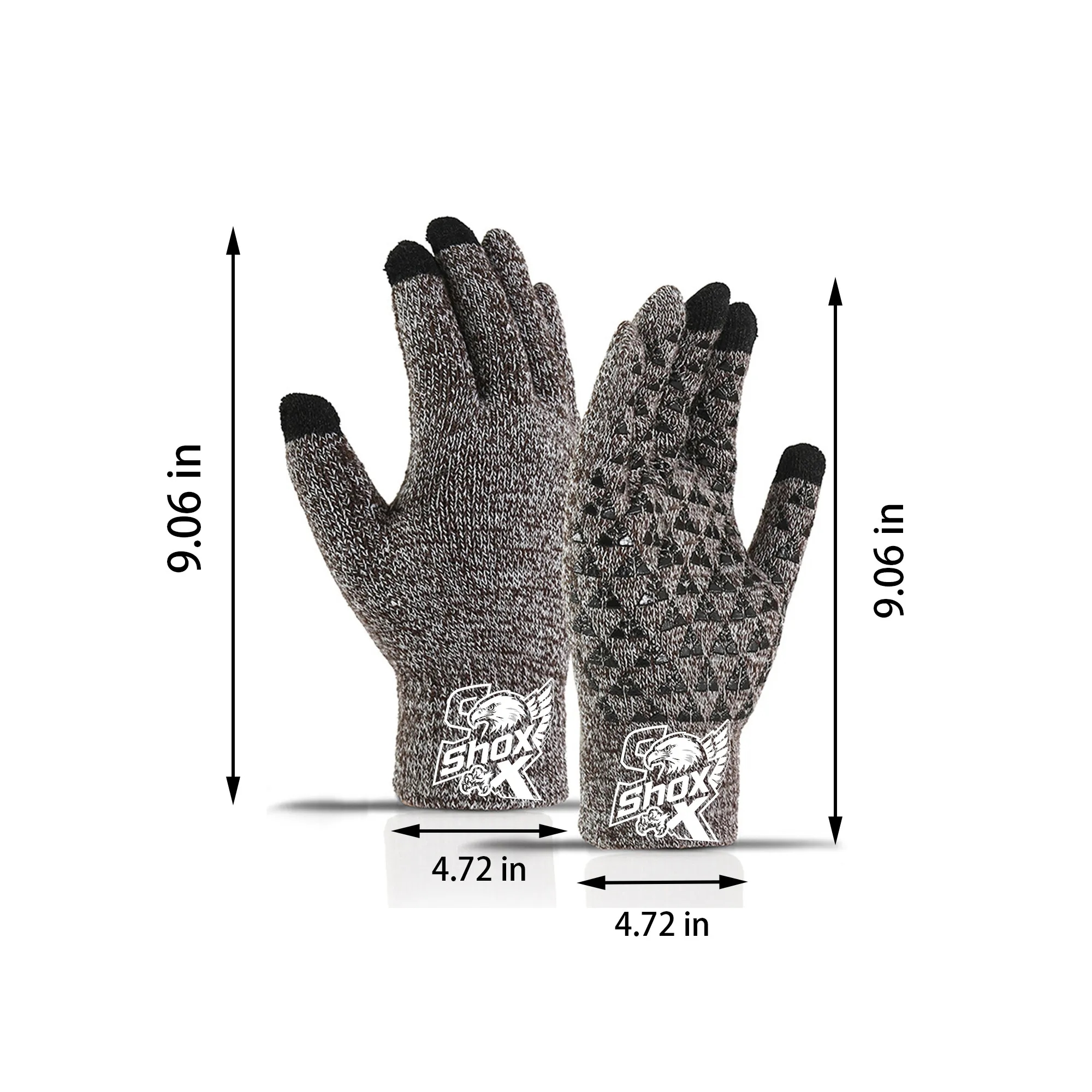MOQ 20 Non Slip Touch Screen Warm Knit Gloves 3