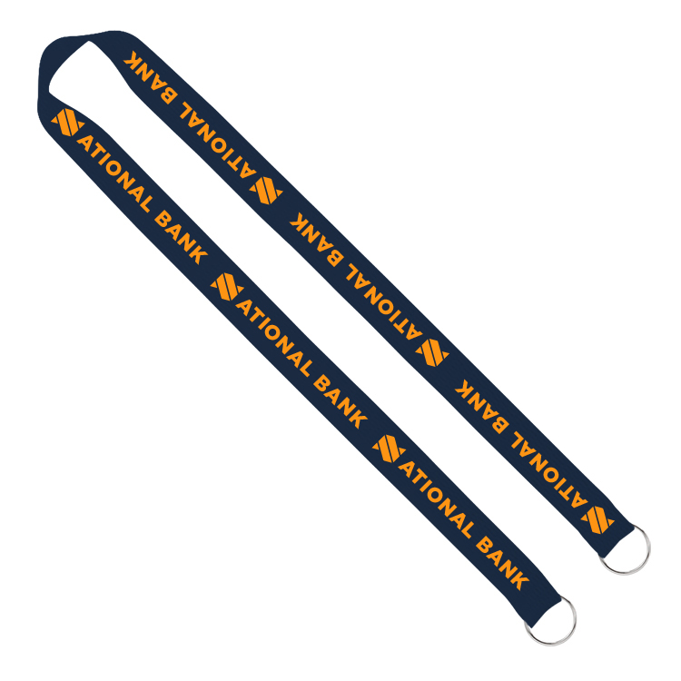 1" Screen Printed Lanyard with Double Clips 24
