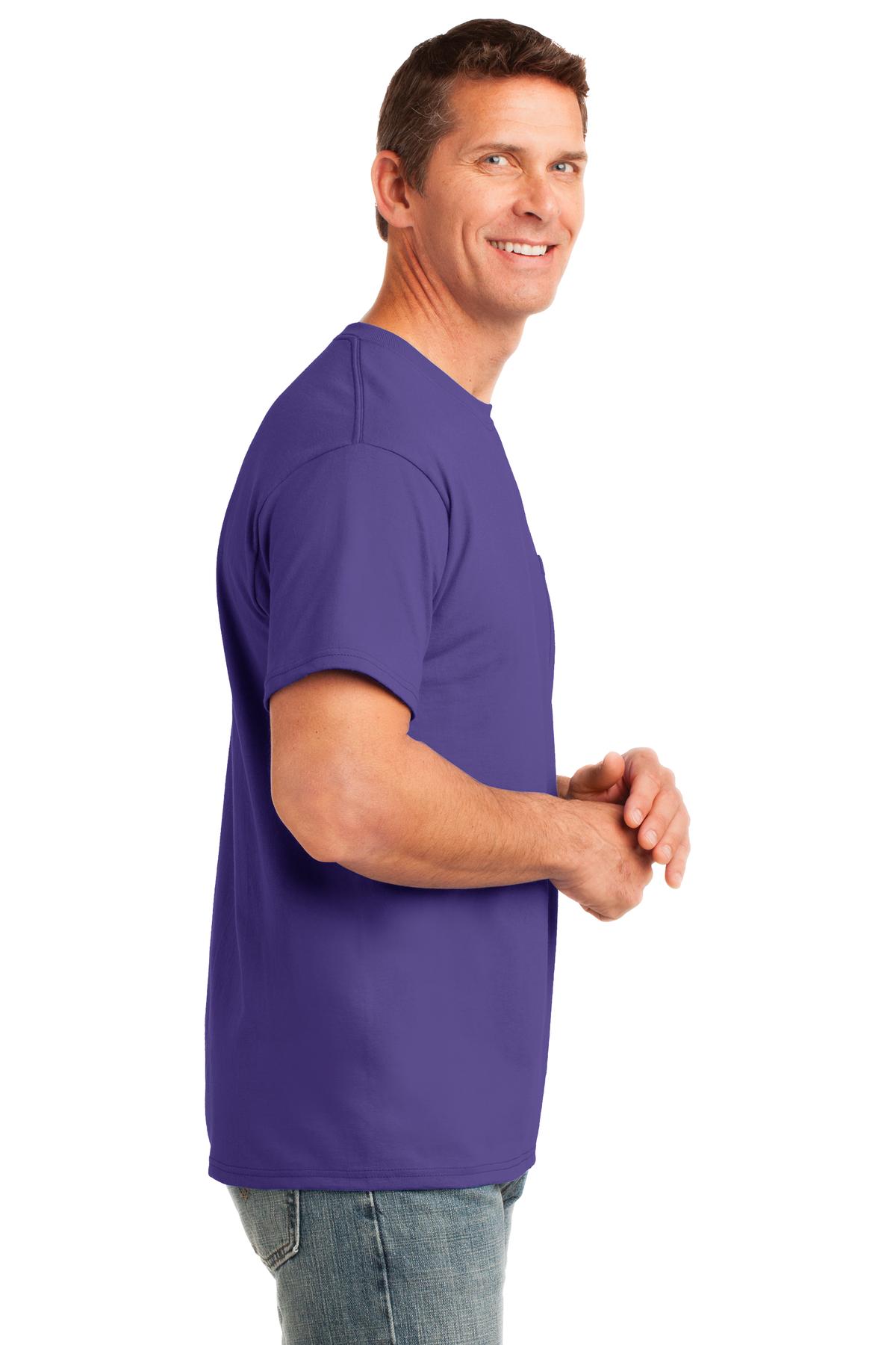 Port & Co Core Cotton Pocket Tee. PC54P 132