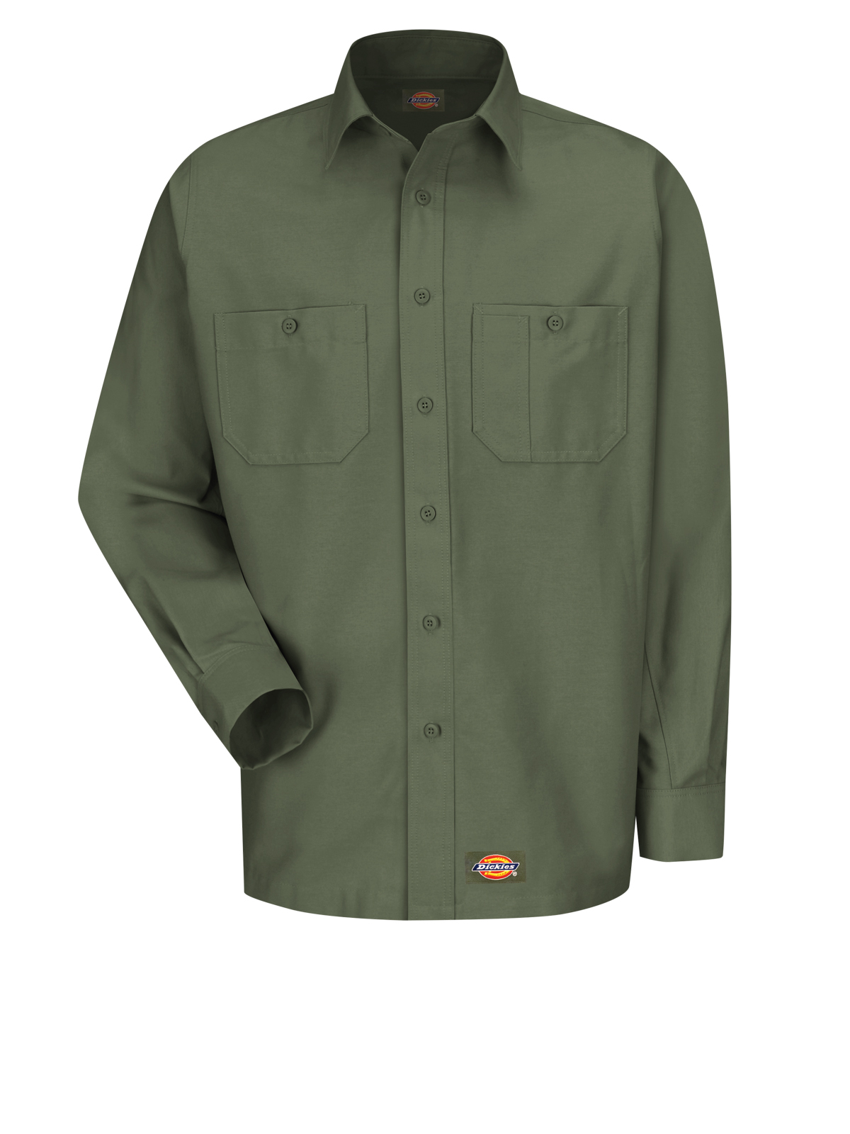 Dickies Shirts - Men's Long Sleeve Black Canvas Workshirt 4