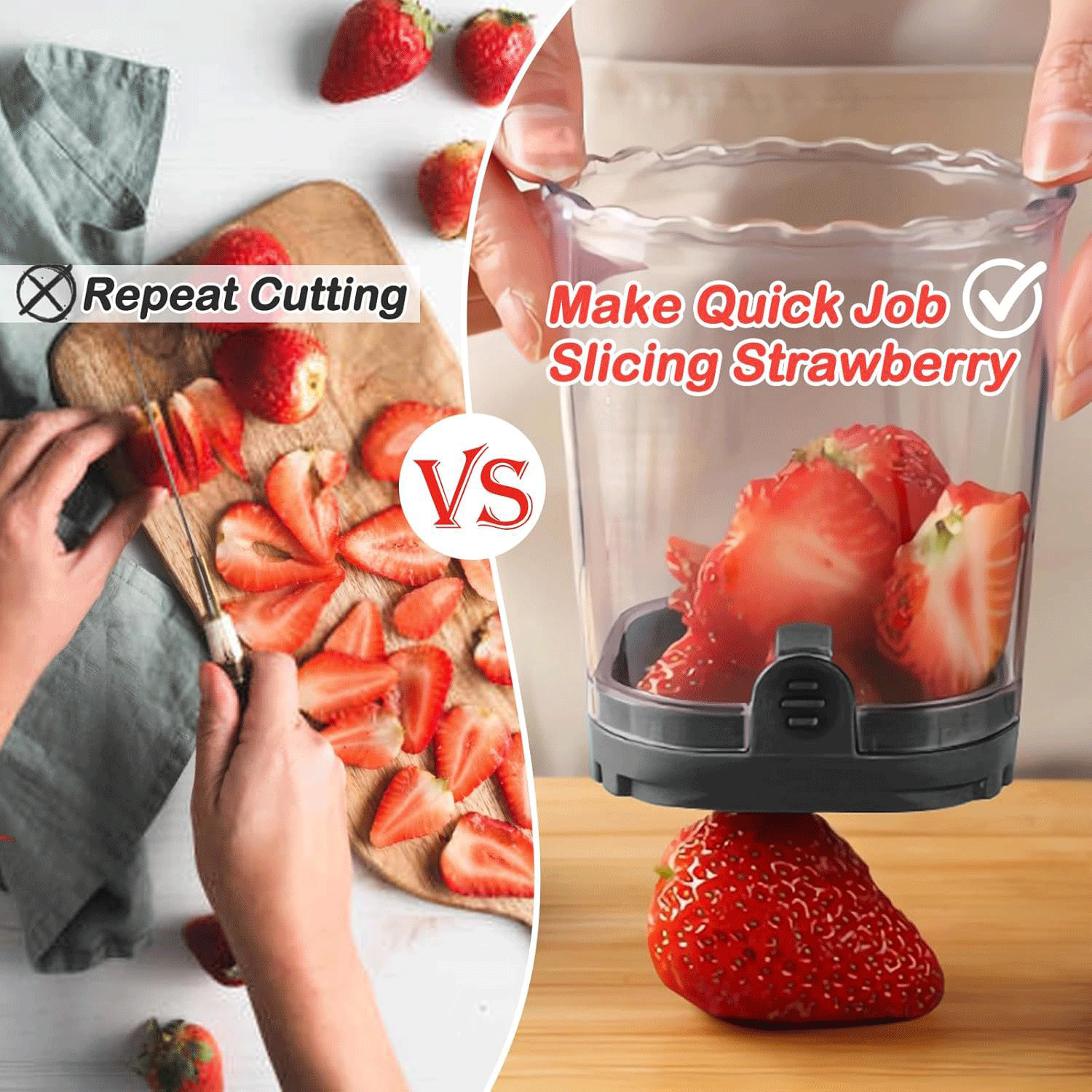 Strawberry Egg Compact Vegetable Chopper Food Cup slicer 10