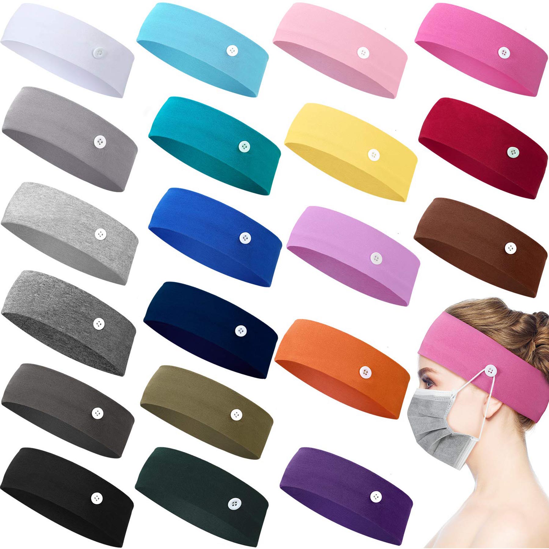 Sports Headband With Buttons 2