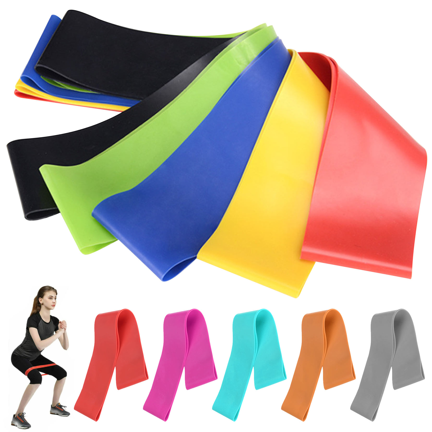 Elastic YOGA Exercise Training Rubber Bands 1