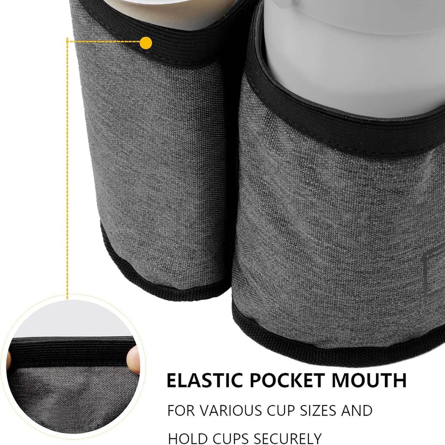 Portable Dual Drink Slots Luggage Travel Cup Holder 6