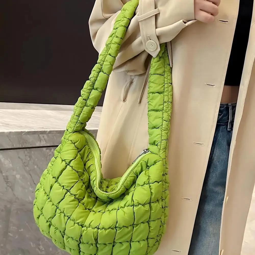 Custom Down Quilted Shoulder Puffer Tote Bag 6