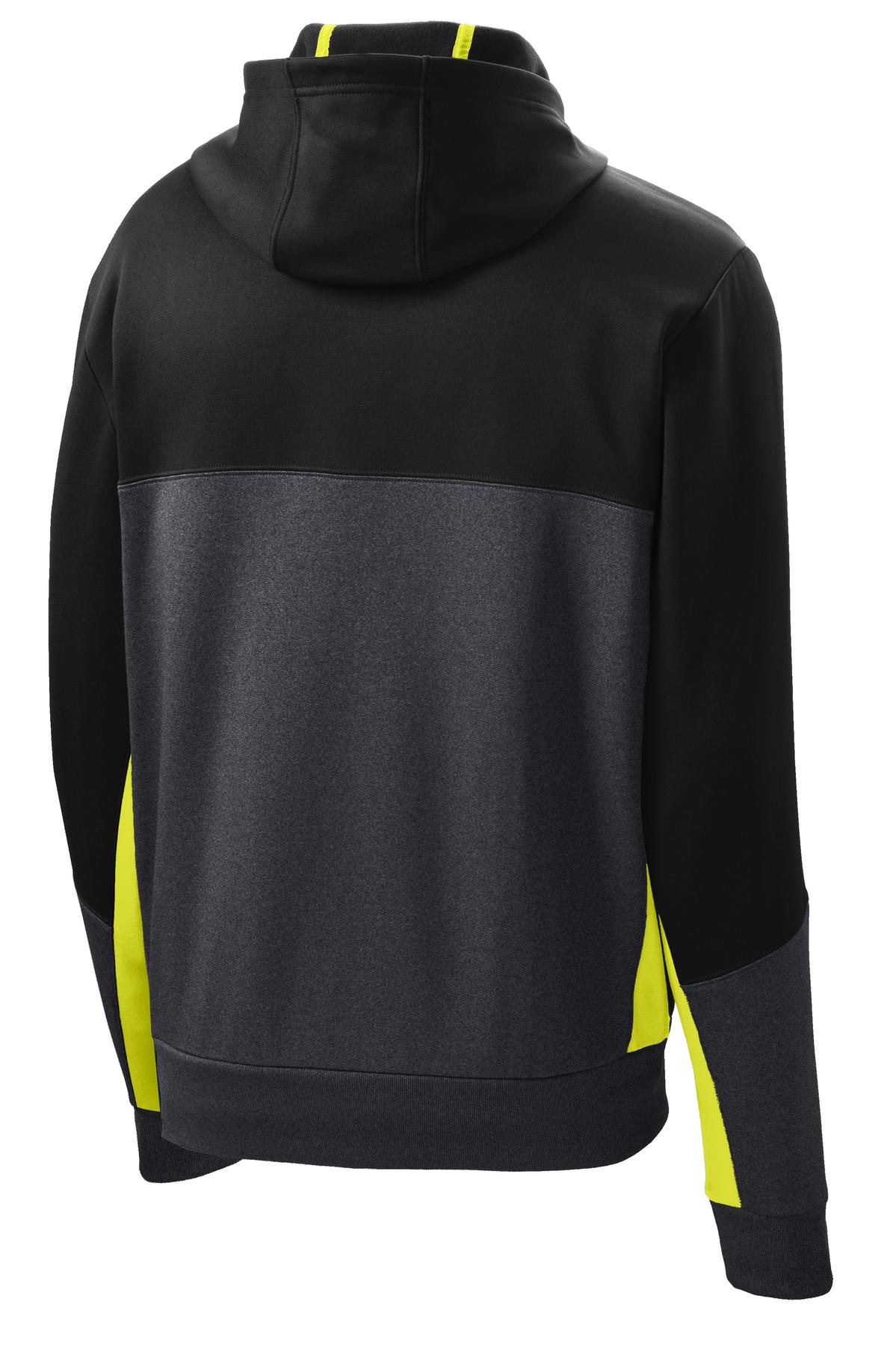 Sport-Tek Tech Fleece Colorblock Full-Zip Hooded Jacket. ST245 3