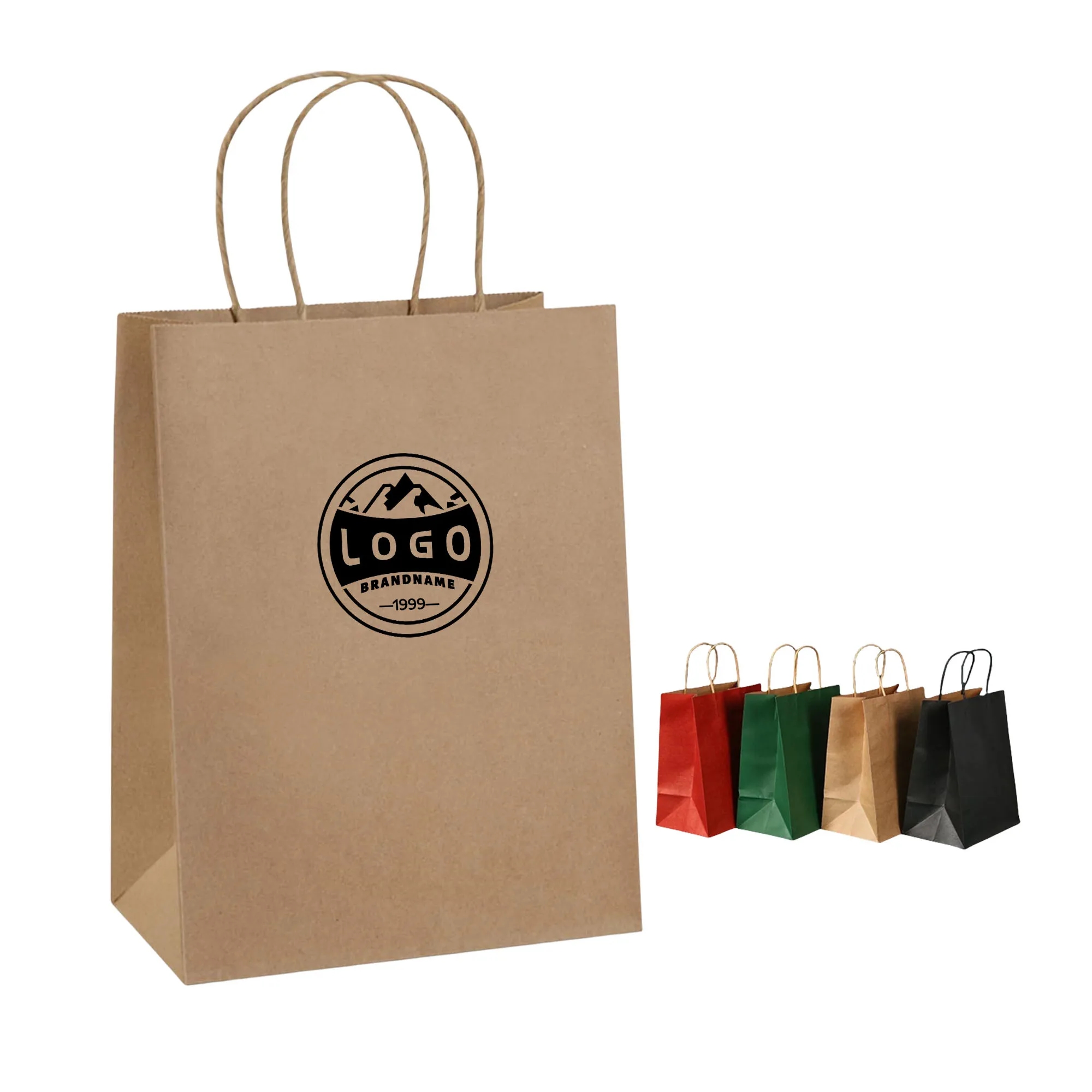 Multiple Color Kraft Paper Bag With Handle 2