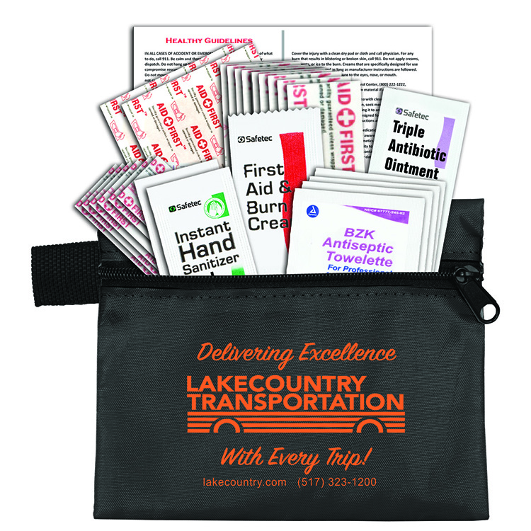"Zenith" 27 Piece First Aid Kit in Zipper Pouch 1