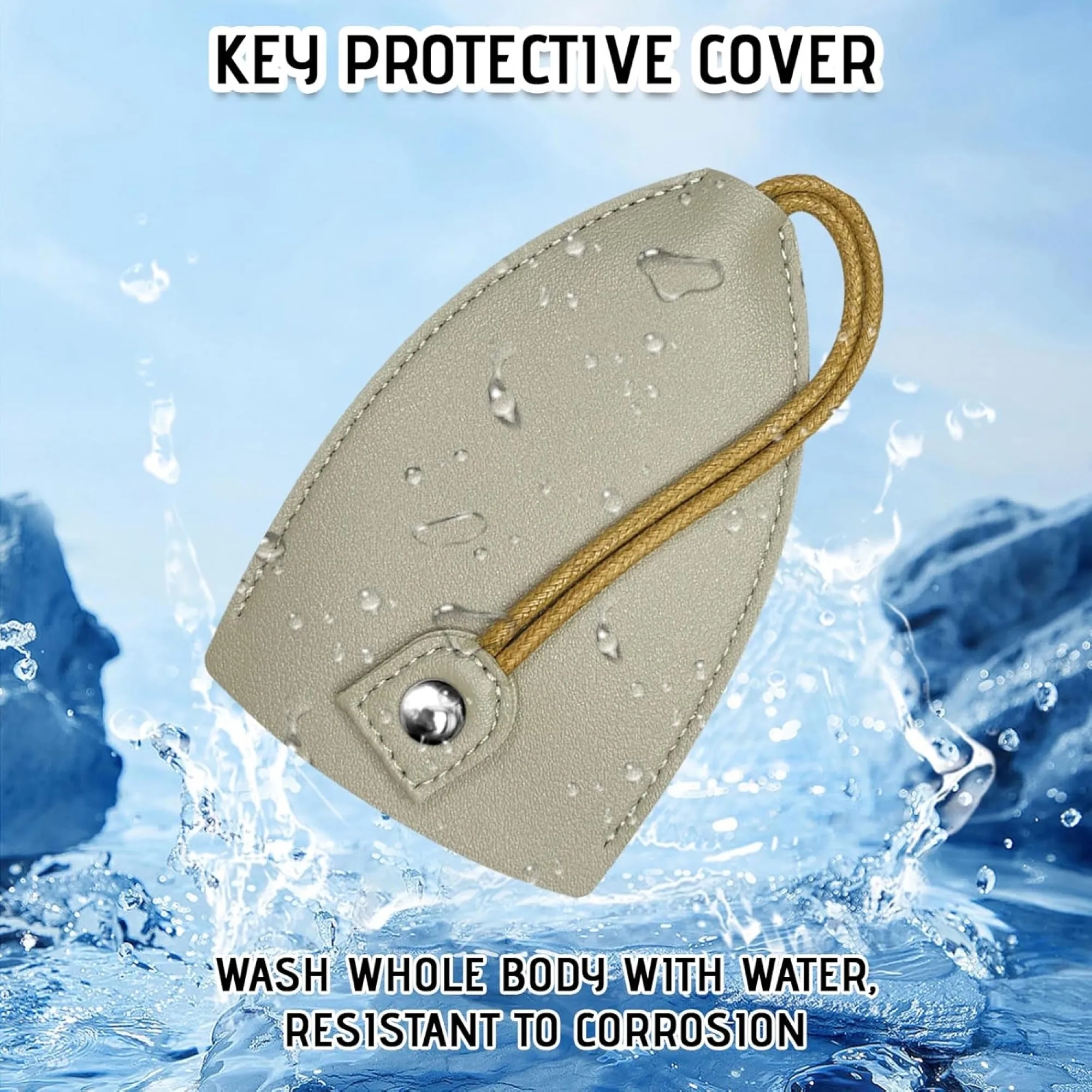 PU Portable Large Capacity Drawstring Keychain Pendant 2