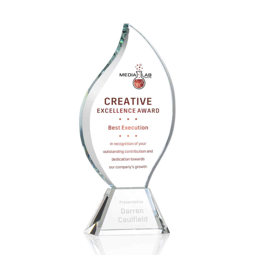Norina Flame VividPrint™ Award - Clear 3