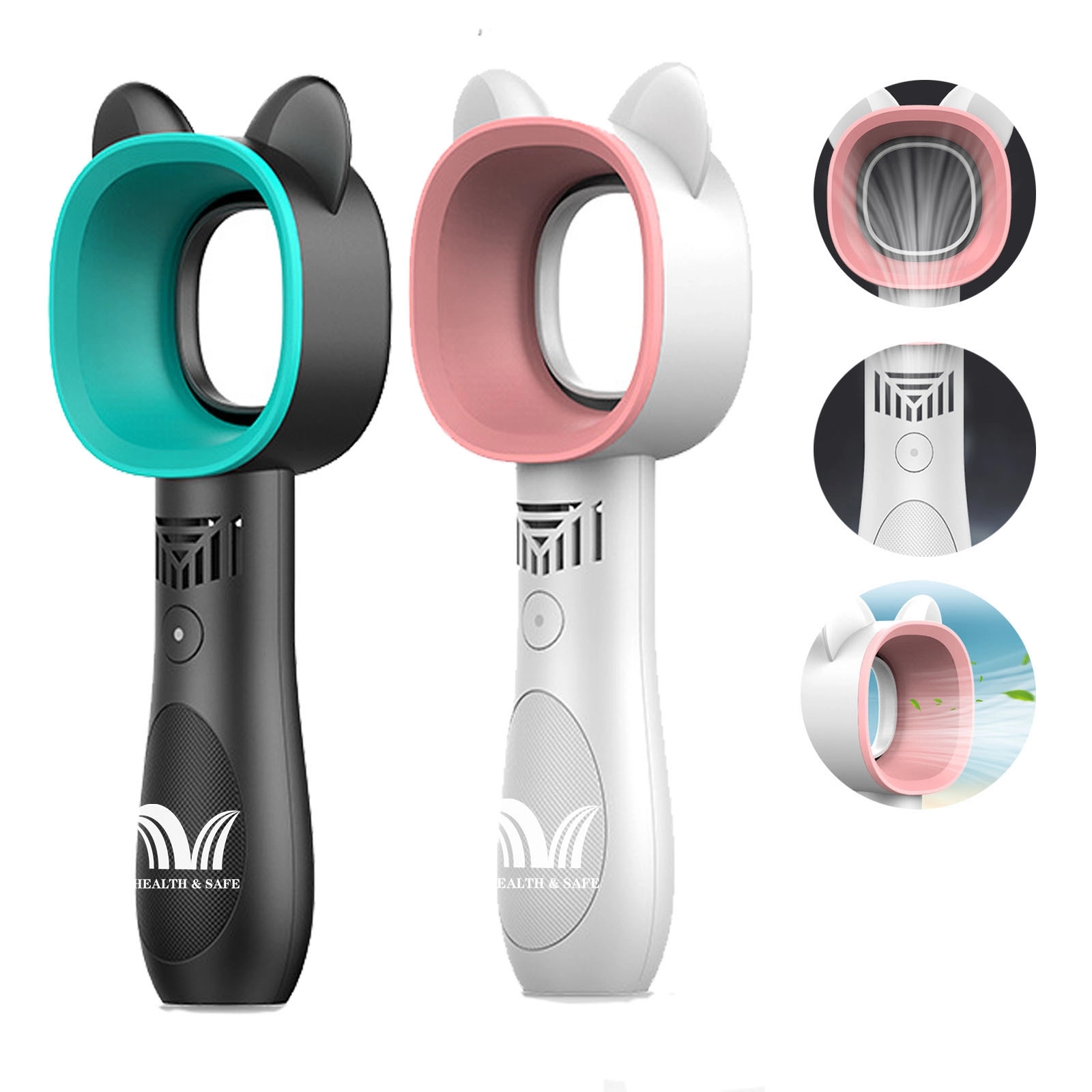 Usb Rechargeable Handheld Mini Leafless Fan 3