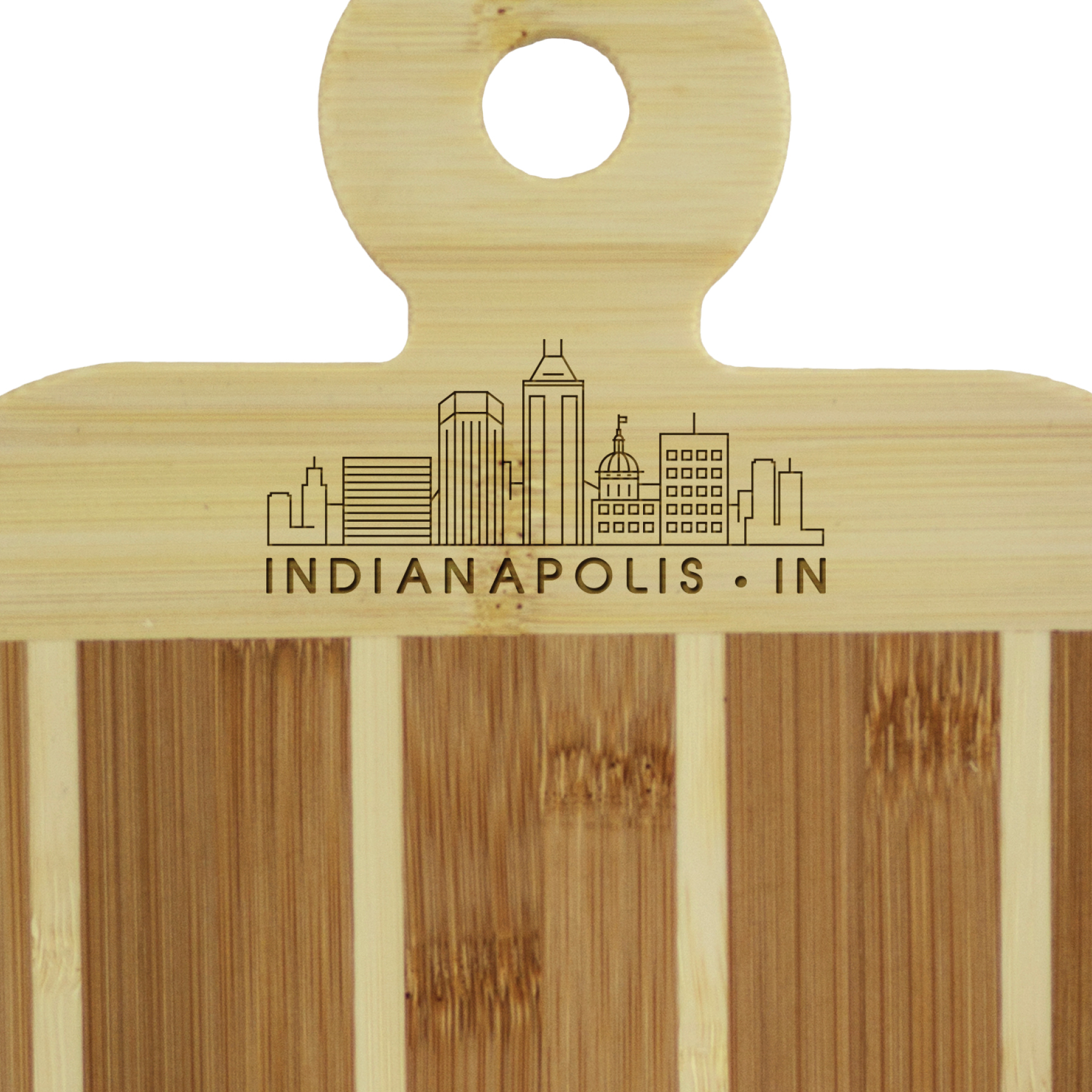Striped Paddle City Skyline Board - Indianapolis 4