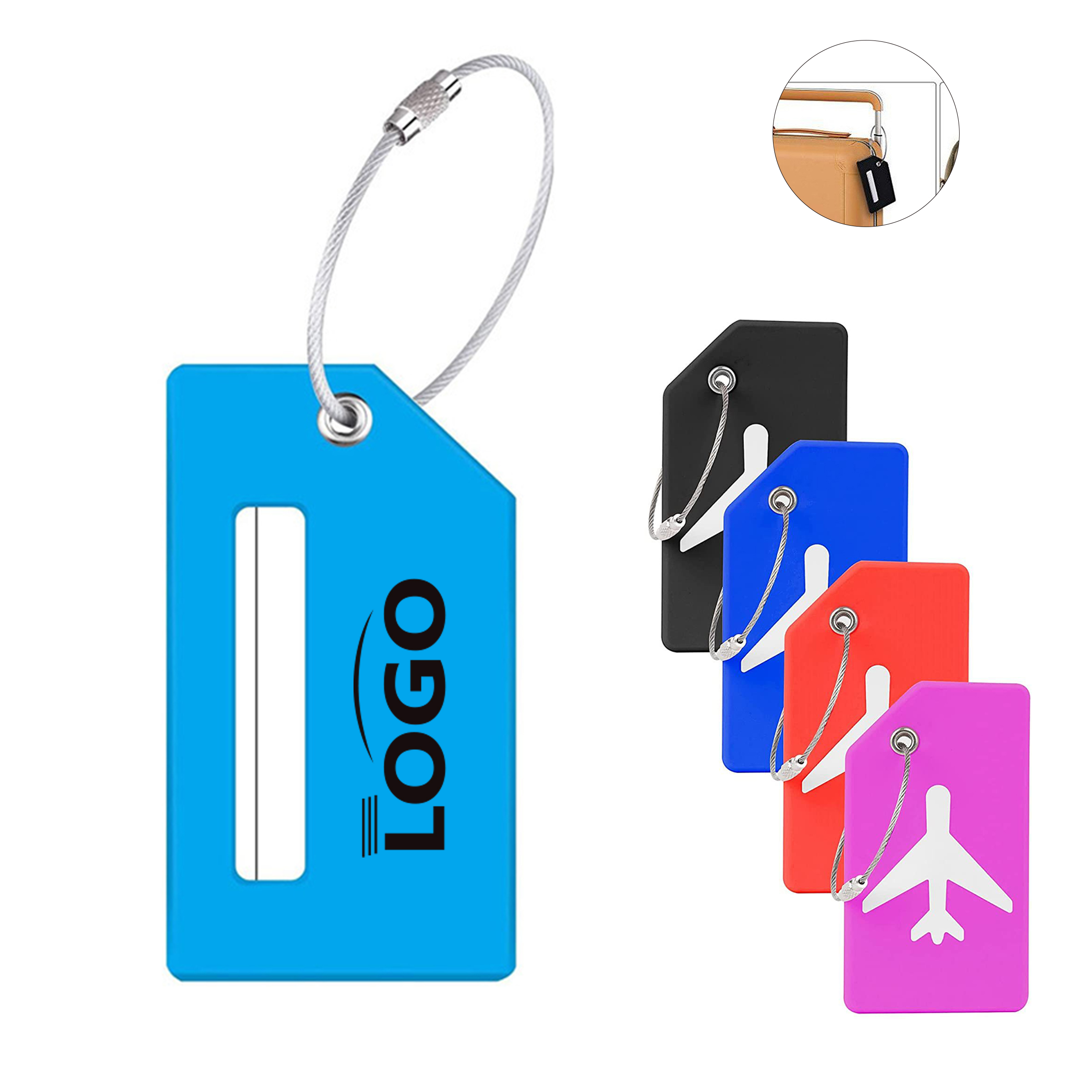 Silicone Luggage Tag with Durable Wire Loop 5