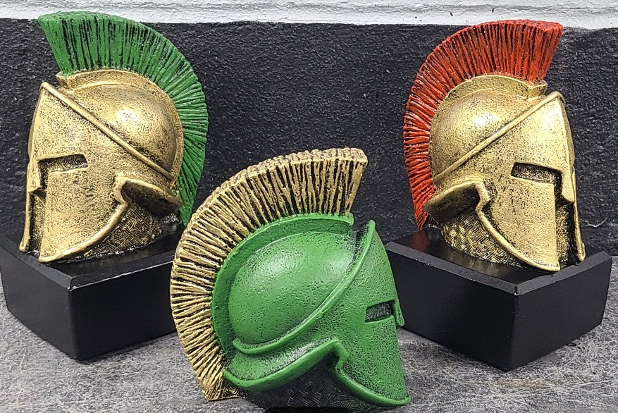 Spartan Helmet On Black Base 2