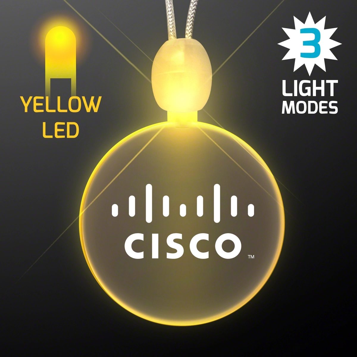 Light-up Acrylic Circle LED Necklace 4