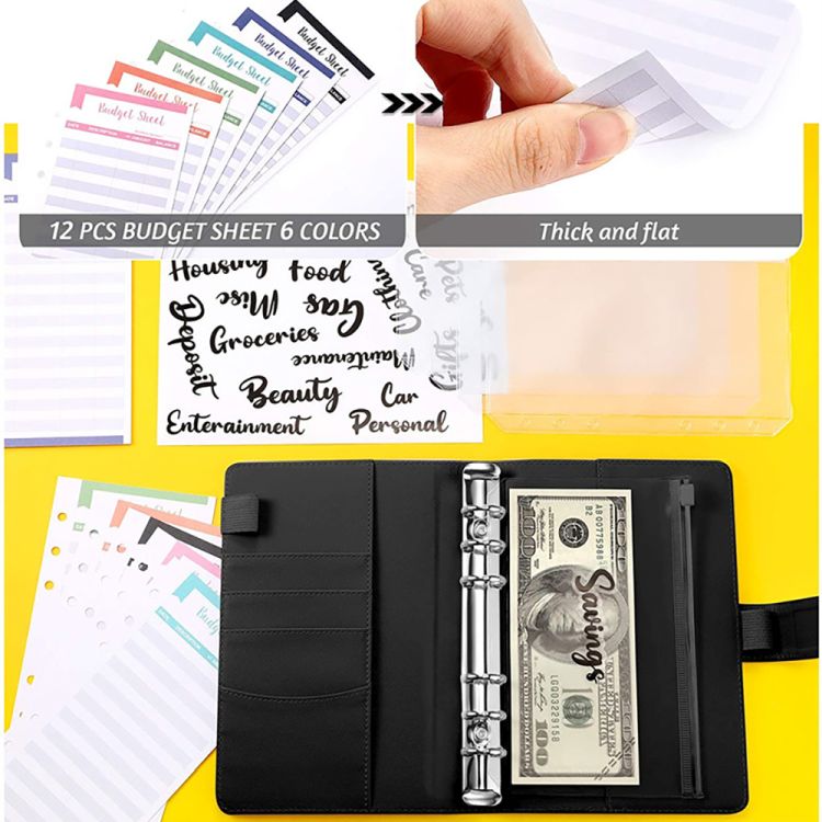 A6 PU Leather Budget Binder 2