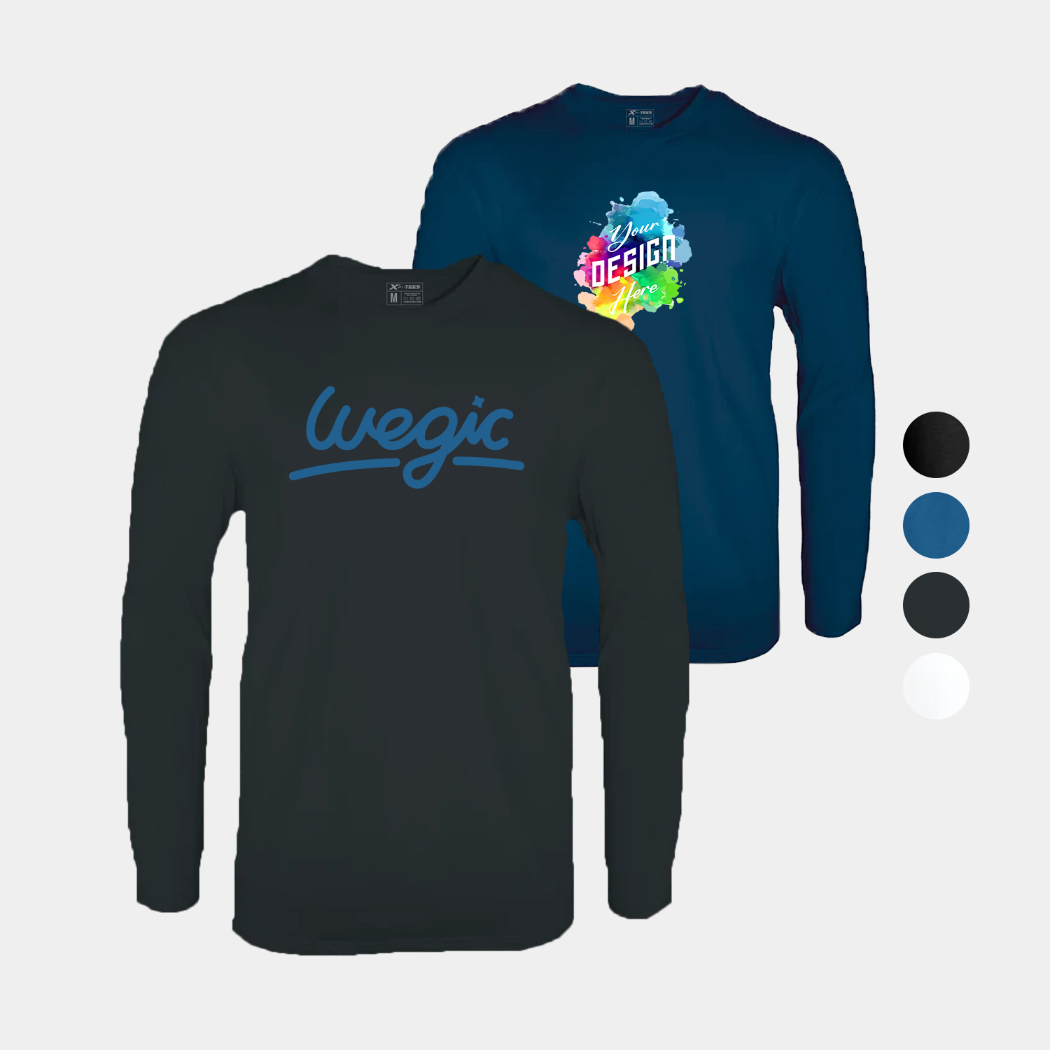 Men's Long Sleeve Jersey V-Neck Tee 2