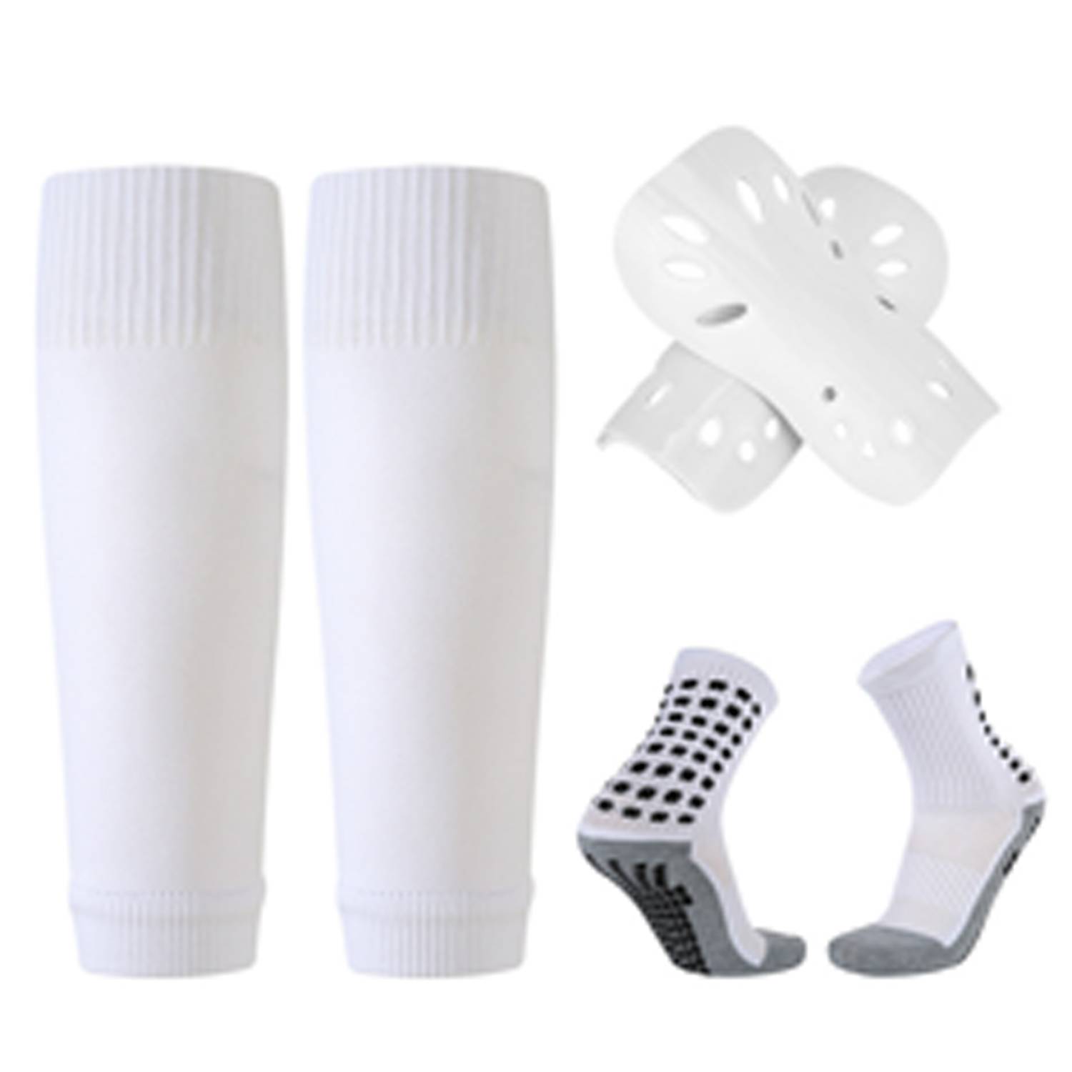 Kids Soccer Shin Guards w/ Knit Socks 3-Piece Protective Set 11