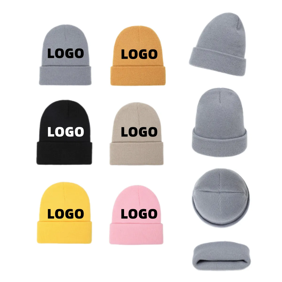 Can Be Customized Outdoor Spring And Autumn Warm Knit Hat 2