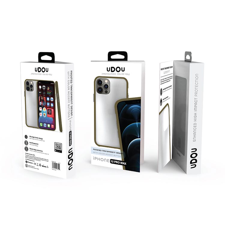 iPhone 12 Pro Max Transparent Colored Edge Protective TPU Case 1