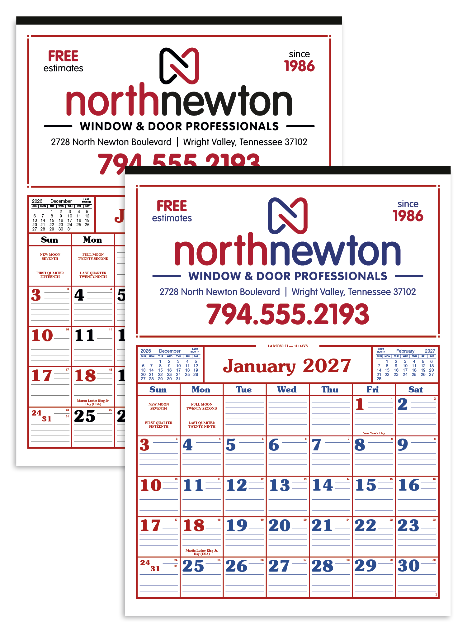 Skinner & Kennedy® Commercial 12-Sheet Calendar 21