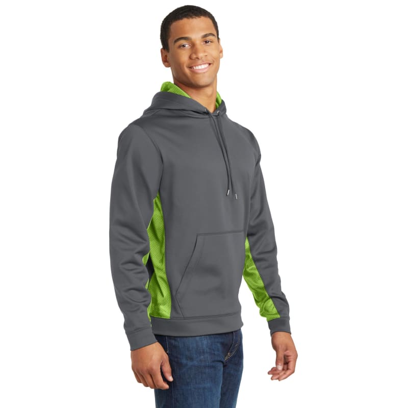 Sport-Tek Sport-Wick CamoHex Fleece Colorblock Hooded Pullover., custom hoodie or sweatshirt with logo imprint 9