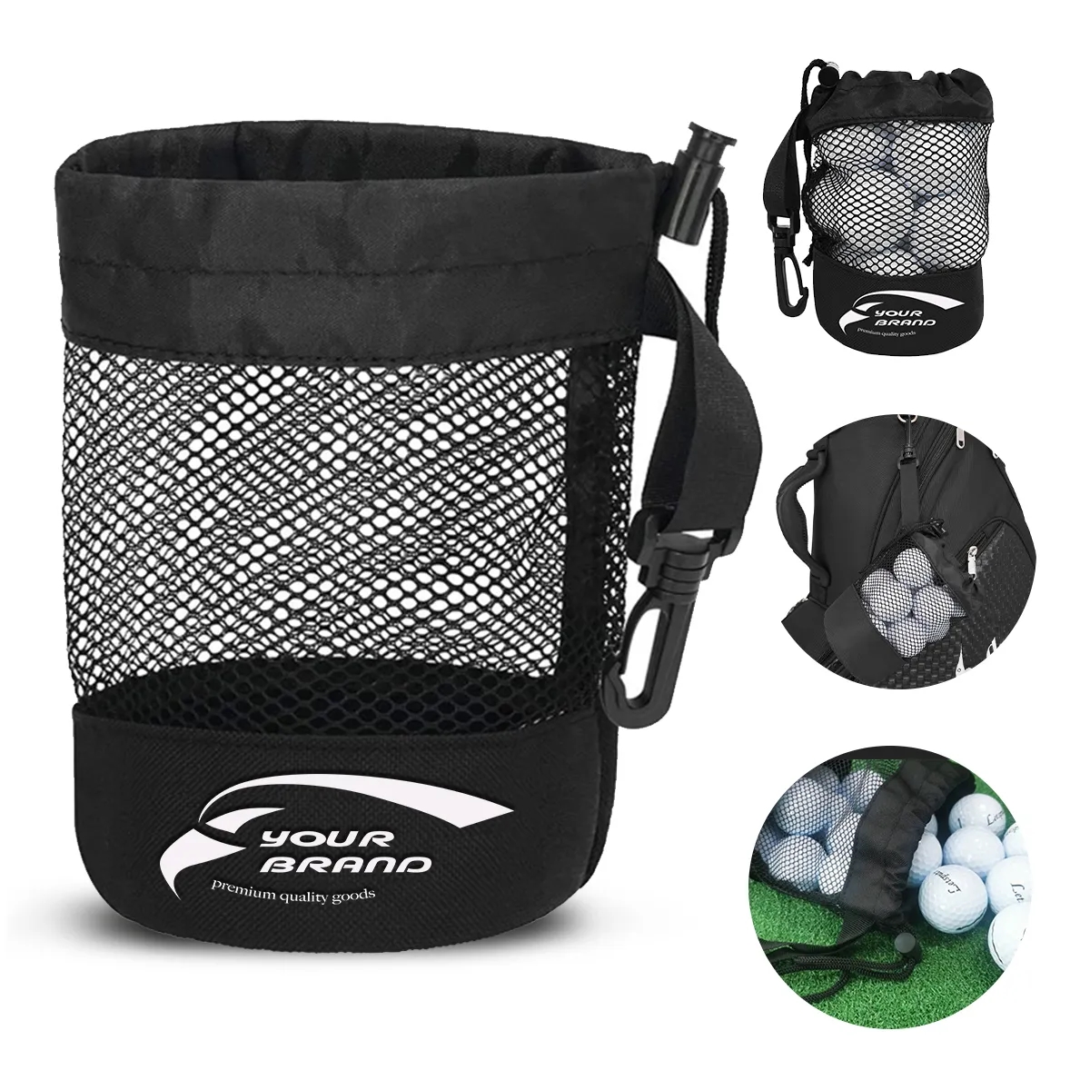 Versatile Golf Ball Carrying Bag with Drawstring Closure 2