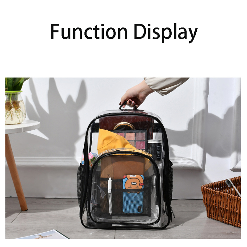 Clear PVC Backpack for Women Men 19