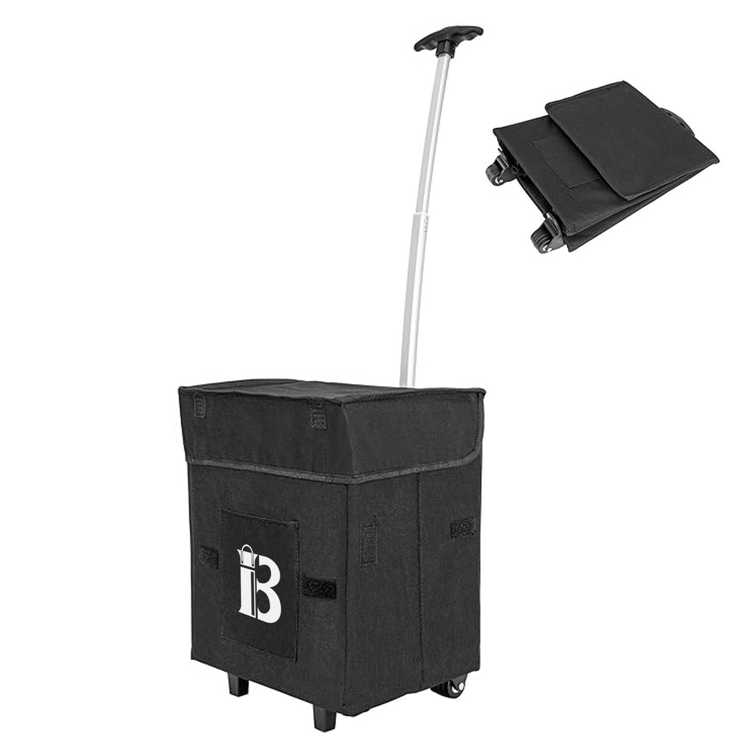 35L Foldable Rolling Utility Cart w/ Large Storage Capacity 3
