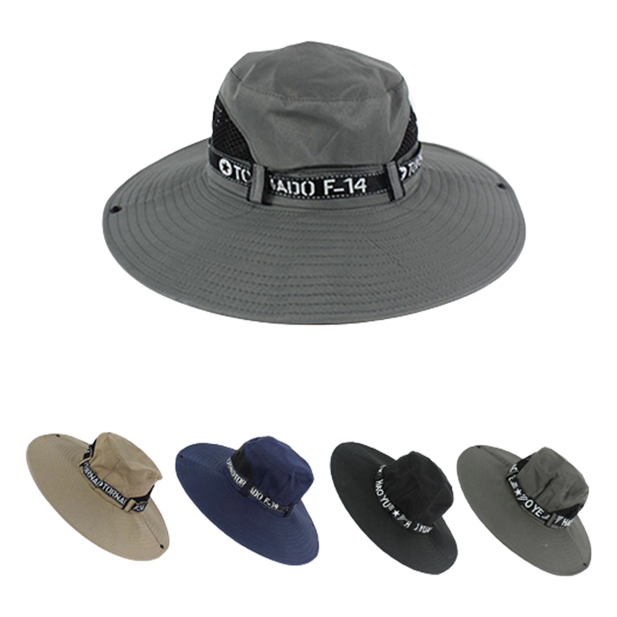 3.1" Wide Brim Mesh Bucket Hat 1