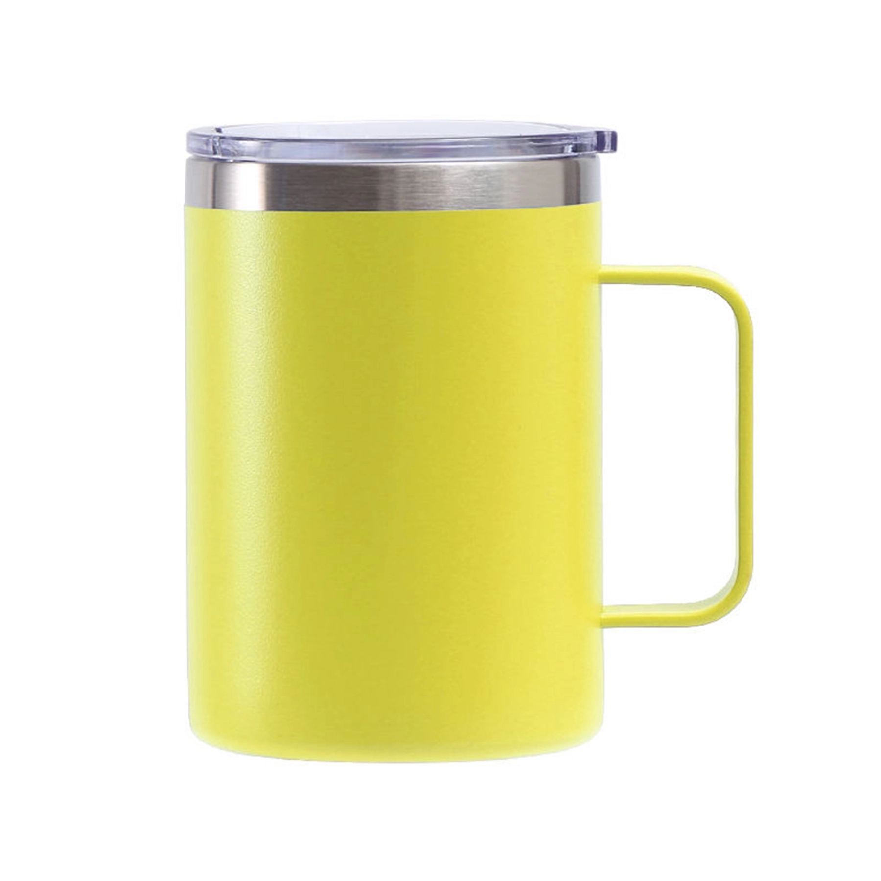 16 Oz. Vacuum Stainless Steel Coffee Mug with Handle & Lid 16