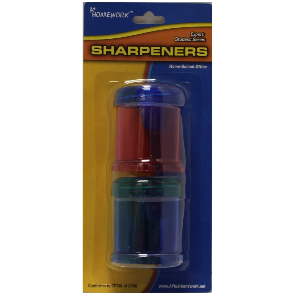 Pencil/Crayon Sharpeners - Dual Holes Shaving Catcher 2 Pack 2